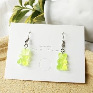 Green Gummy Bear Earrings
